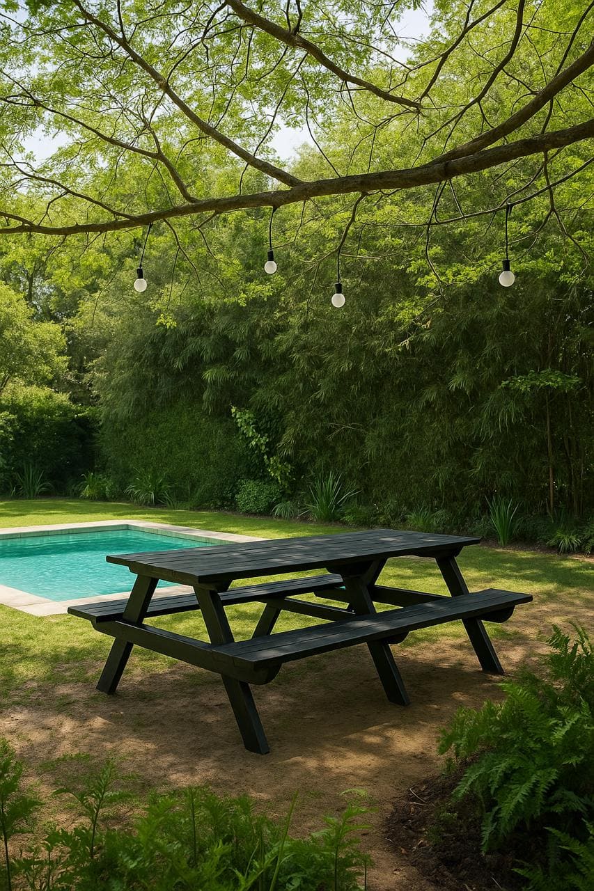 Mesa Canadiense artesanal para exterior modelo 4