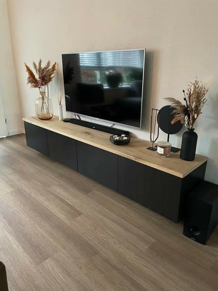 Mueble recibidor de madera artesanal modelo 1