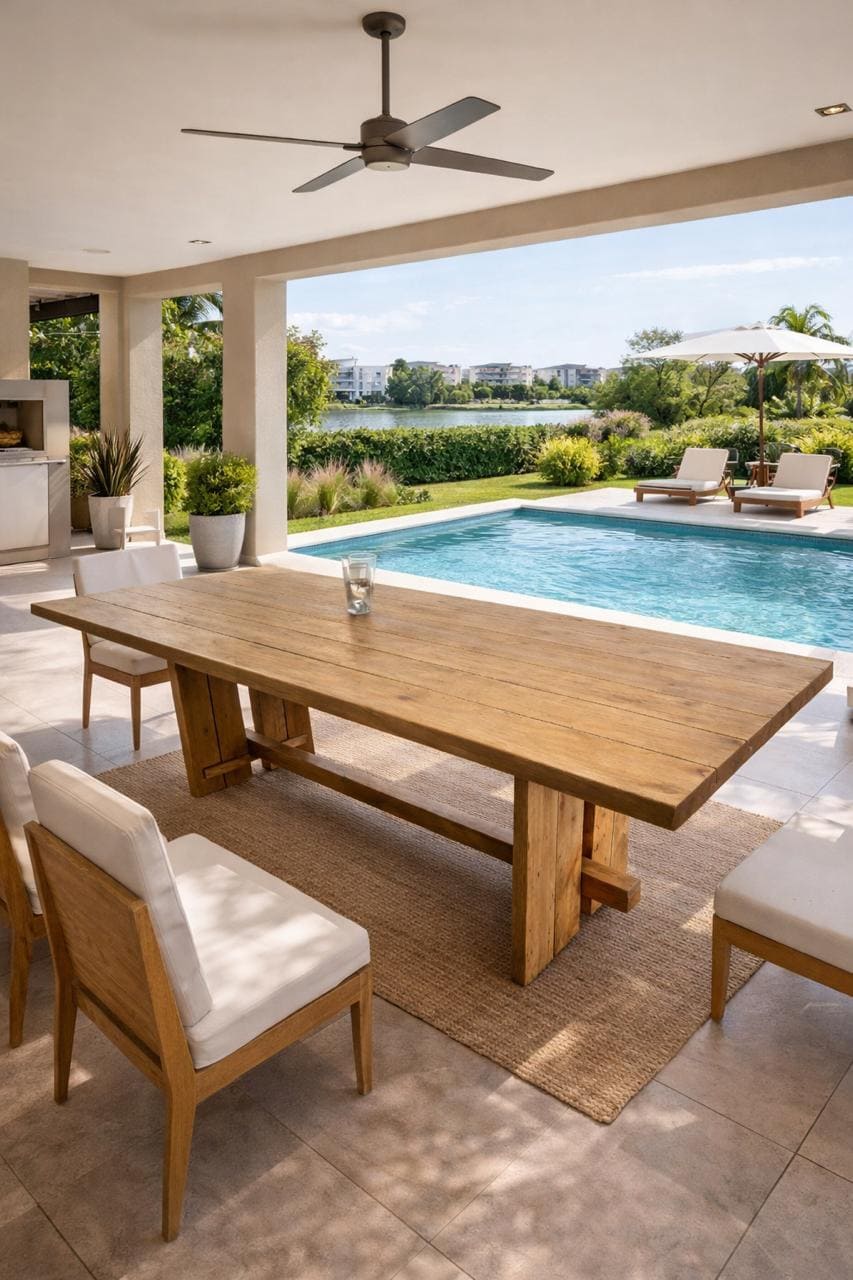 Mesa de madera maciza artesanal modelo 3