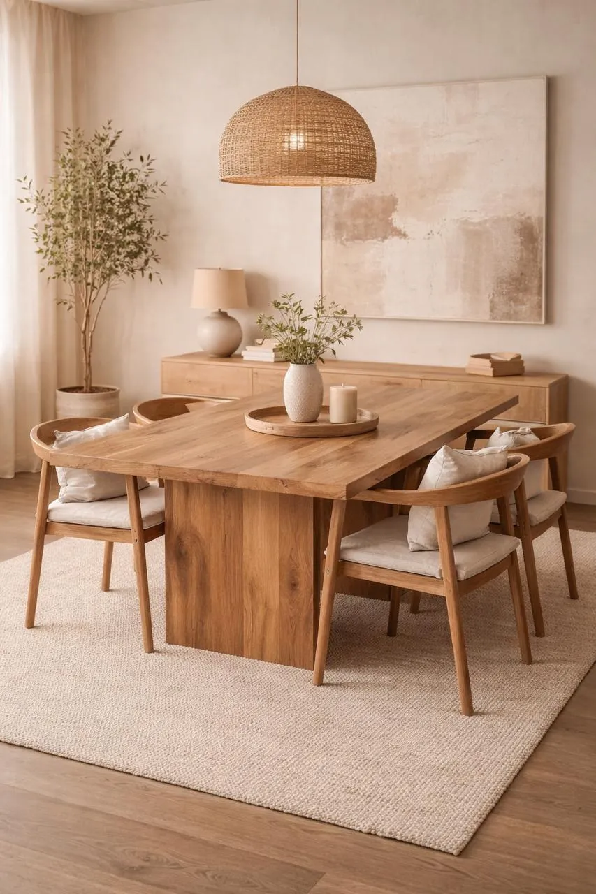Mesa de madera maciza artesanal modelo 8